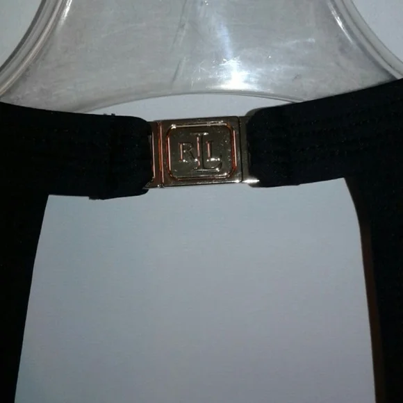 Ralph Lauren Black 1-piece Halter Swimsuit Plus - Picture 6 of 9